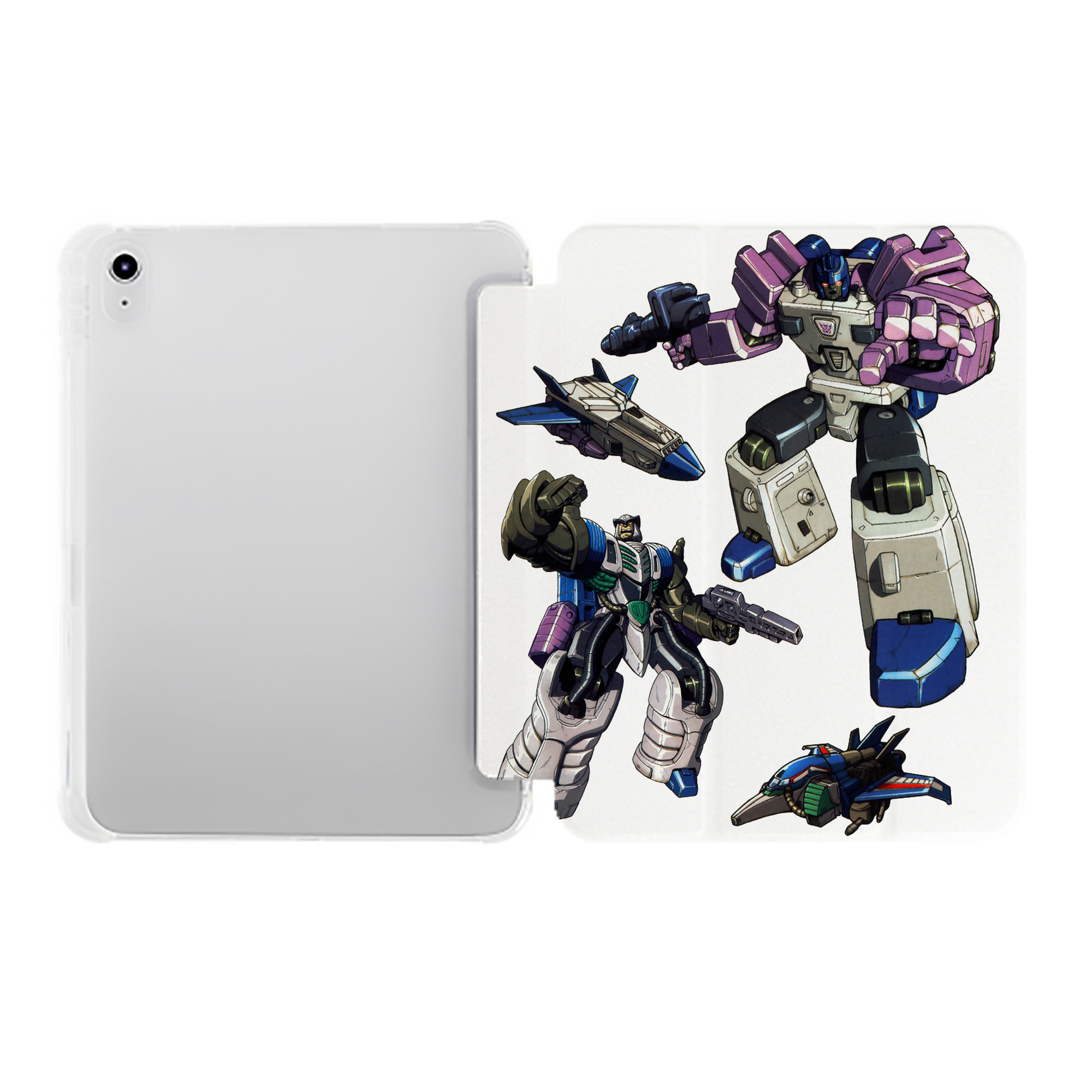 （画像用）  IPad ケース ペン収納付き 三つ折りスタンド PUレザー×シリコン 対応機種9.5/10.5/10.9インチ